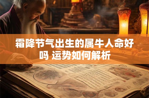 霜降节气出生的属牛人命好吗 运势如何解析