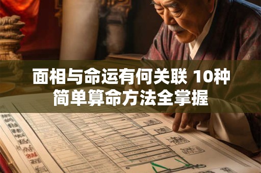 面相与命运有何关联 10种简单算命方法全掌握