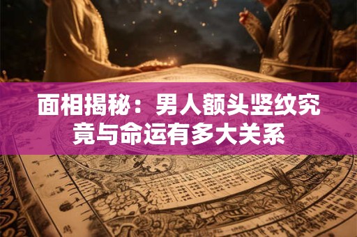 面相揭秘：男人额头竖纹究竟与命运有多大关系