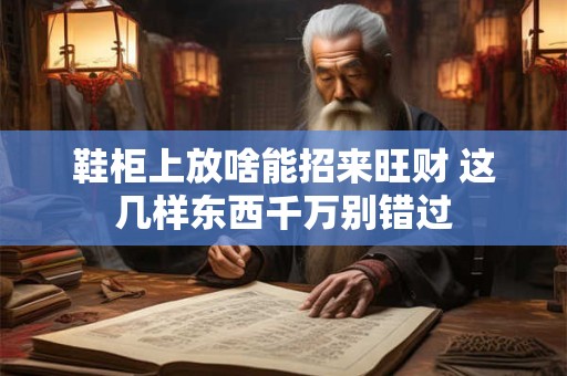 鞋柜上放啥能招来旺财 这几样东西千万别错过