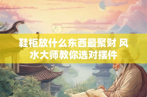 鞋柜摆哪里最招财 聚财方位大揭秘