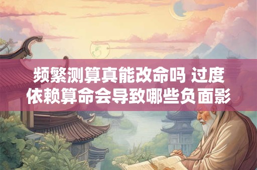 频繁测算真能改命吗 过度依赖算命会导致哪些负面影响