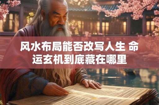 风水布局能否改写人生 命运玄机到底藏在哪里