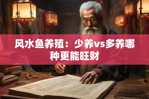 风水鱼养殖：少养vs多养哪种更能旺财