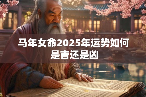 马年女命2025年运势如何 是吉还是凶
