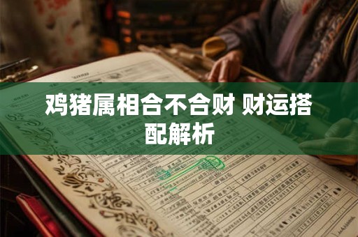 鸡猪属相合不合财 财运搭配解析