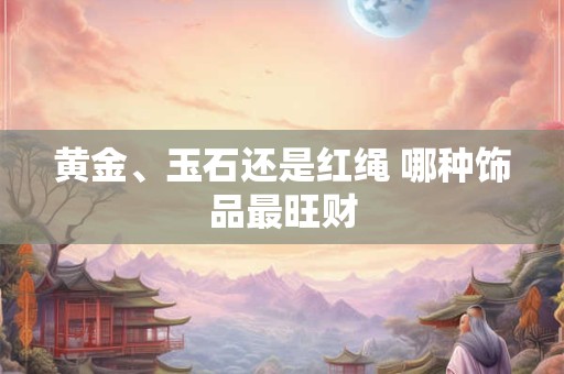 黄金、玉石还是红绳 哪种饰品最旺财