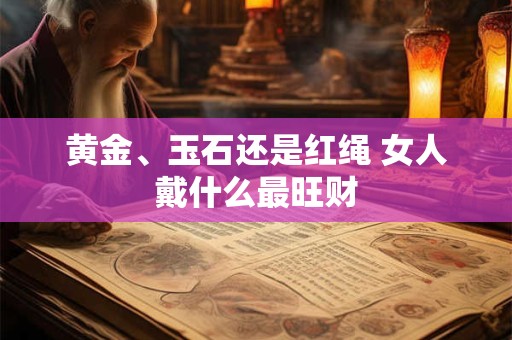 黄金、玉石还是红绳 女人戴什么最旺财