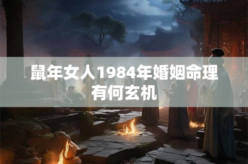 鼠年女人1984年婚姻命理有何玄机