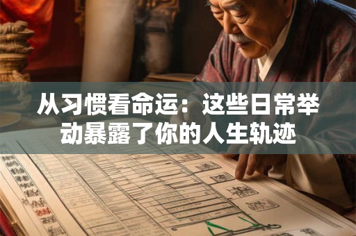 从习惯看命运：这些日常举动暴露了你的人生轨迹