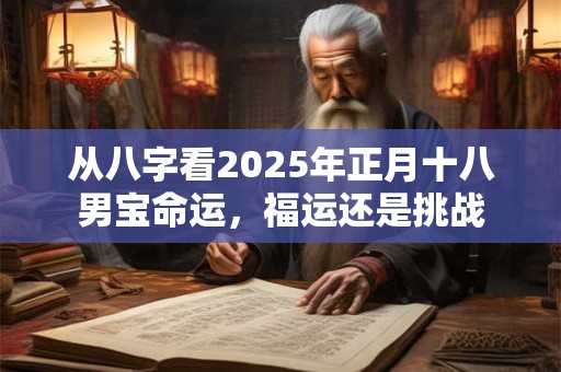 从八字看2025年正月十八男宝命运，福运还是挑战