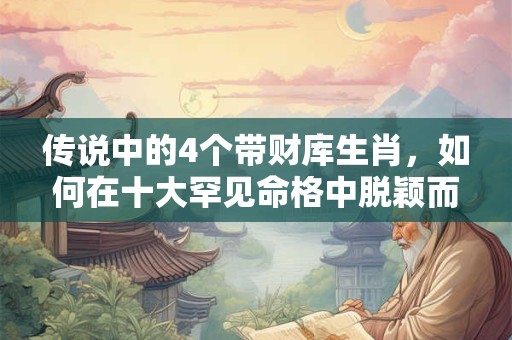传说中的4个带财库生肖，如何在十大罕见命格中脱颖而出