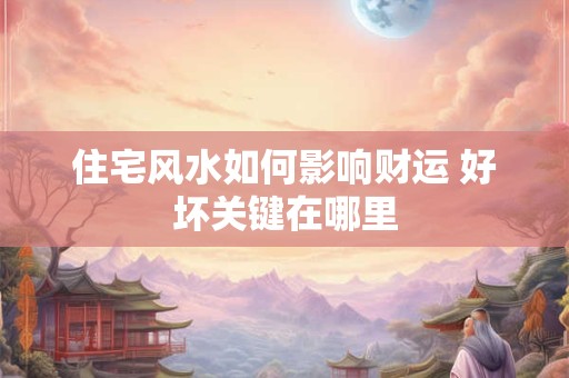 住宅风水如何影响财运 好坏关键在哪里