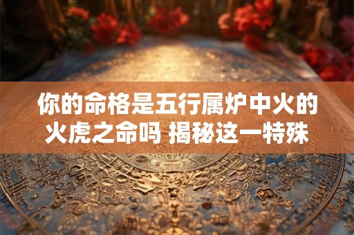 你的命格是五行属炉中火的火虎之命吗 揭秘这一特殊命理的奥秘