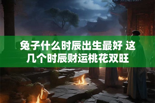 兔子什么时辰出生最好 这几个时辰财运桃花双旺