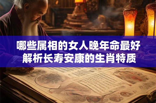 哪些属相的女人晚年命最好 解析长寿安康的生肖特质