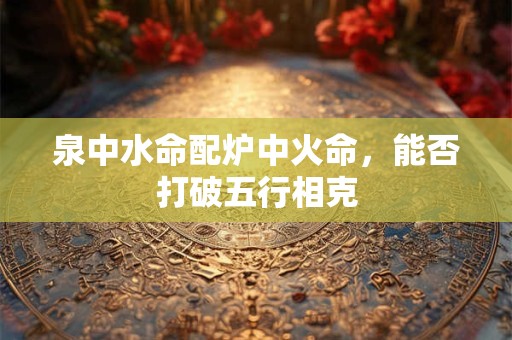 泉中水命配炉中火命，能否打破五行相克