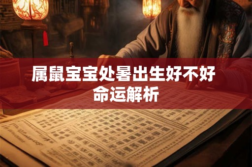 属鼠宝宝处暑出生好不好 命运解析