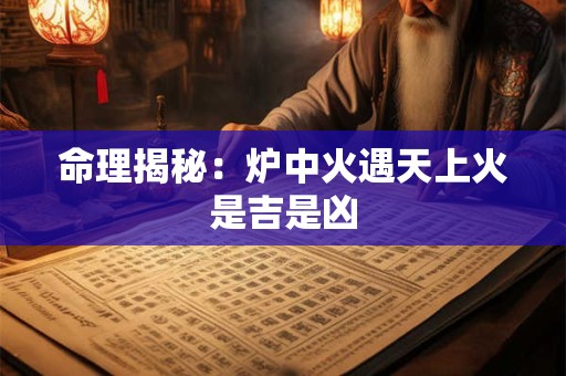命理揭秘:炉中火遇天上火是吉是凶 命理揭秘:炉中火遇天上火是吉是凶