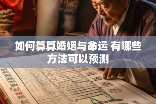 如何算算婚姻与命运 有哪些方法可以预测