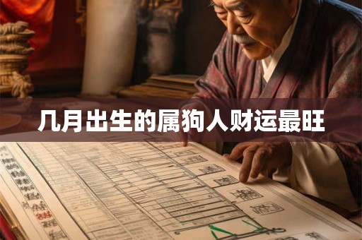 几月出生的属狗人财运最旺