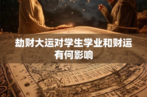 劫财大运对学生学业和财运有何影响