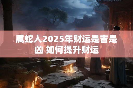 属蛇人2025年财运是吉是凶 如何提升财运