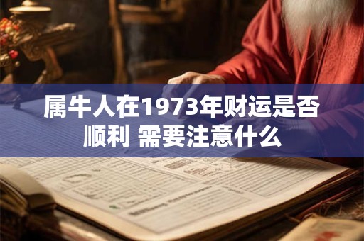 属牛人在1973年财运是否顺利 需要注意什么