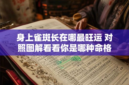 身上雀斑长在哪最旺运 对照图解看看你是哪种命格