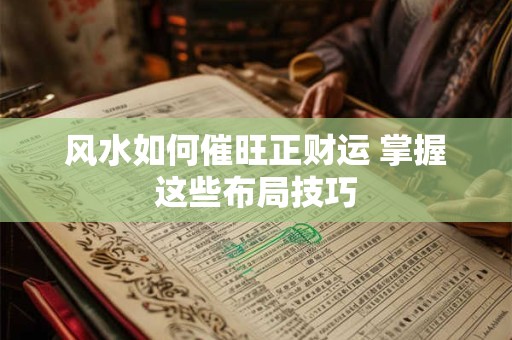 风水如何催旺正财运 掌握这些布局技巧