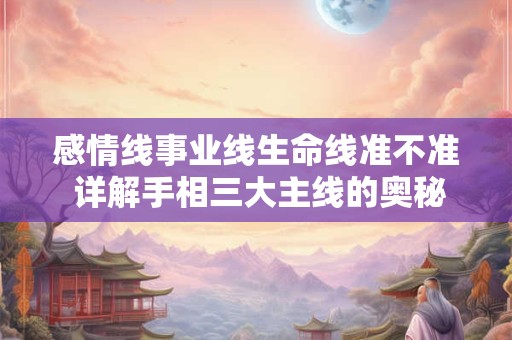感情线事业线生命线准不准 详解手相三大主线的奥秘