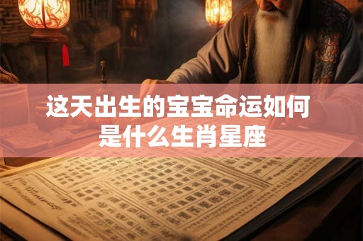 这天出生的宝宝命运如何 是什么生肖星座