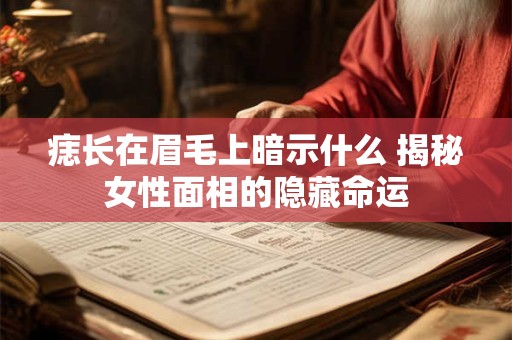 痣长在眉毛上暗示什么 揭秘女性面相的隐藏命运