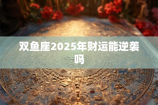 双鱼座2025年财运能逆袭吗