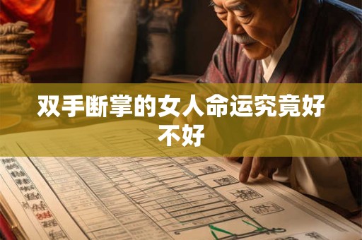 双手断掌的女人命运究竟好不好