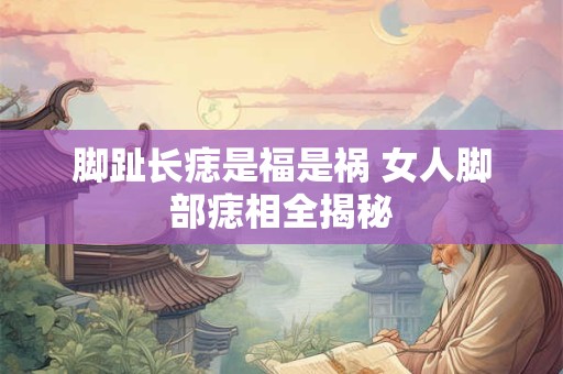 详细阅读:脚趾长痣是福是祸 女人脚部痣相全揭秘 脚趾长痣是福是祸 女人脚部痣相全揭秘
