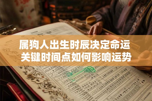 属狗人出生时辰决定命运 关键时间点如何影响运势