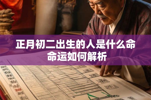正月初二出生的人是什么命 命运如何解析
