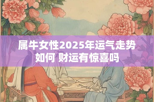 属牛女性2025年运气走势如何 财运有惊喜吗