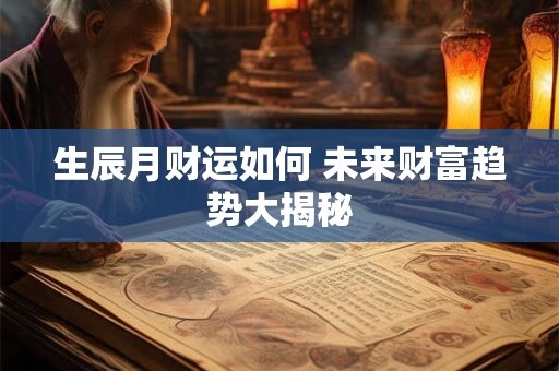 生辰月财运如何 未来财富趋势大揭秘