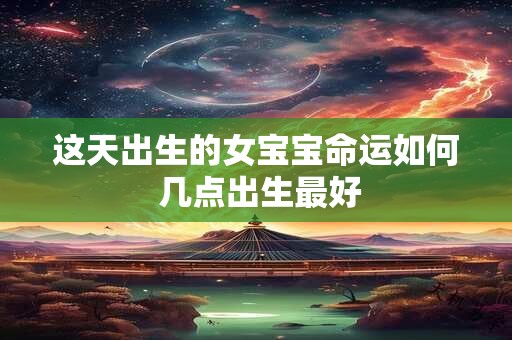 这天出生的女宝宝命运如何 几点出生最好