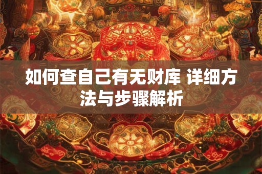 如何查自己有无财库 详细方法与步骤解析