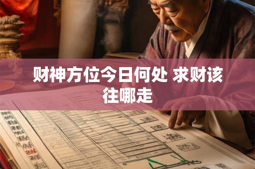 财神方位今日何处 求财该往哪走