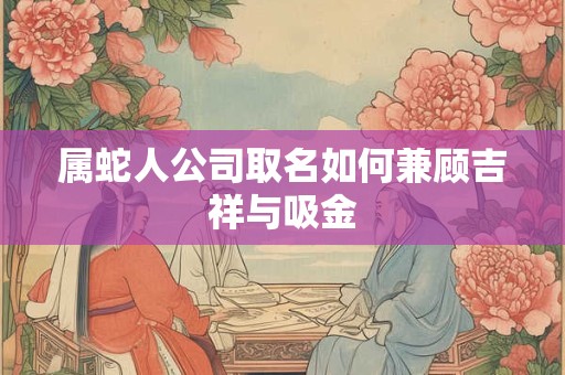 属蛇人公司取名如何兼顾吉祥与吸金