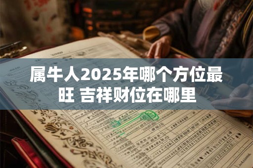 属牛人2025年哪个方位最旺 吉祥财位在哪里