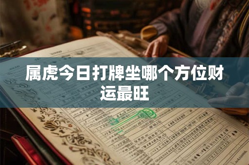 属虎今日打牌坐哪个方位财运最旺