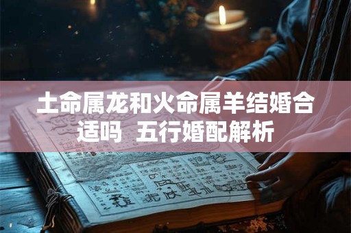 土命属龙和火命属羊结婚合适吗  五行婚配解析