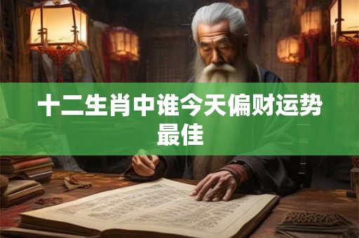 十二生肖中谁今天偏财运势最佳