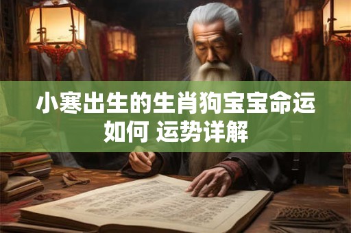 小寒出生的生肖狗宝宝命运如何 运势详解
