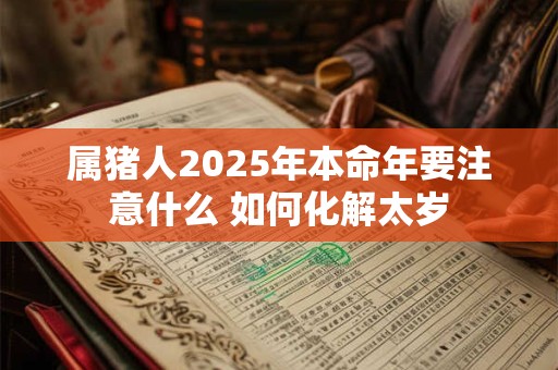 属猪人2025年本命年要注意什么 如何化解太岁